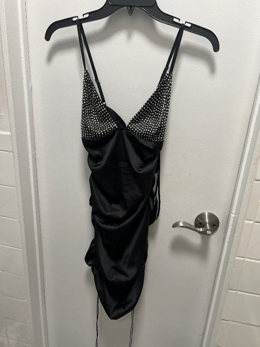 For Love and Lemons Black Rhinestone Studded Dress